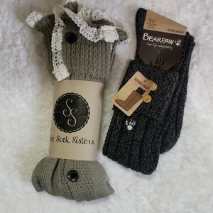 Knee high socks and boot cuff